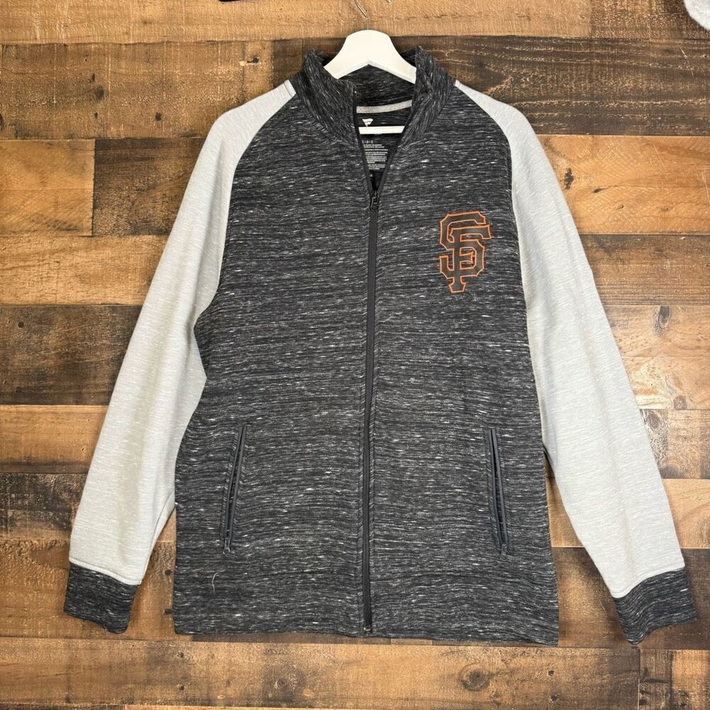 Fanatics Mens Size Large MLB San Francisco Giants Zip Front Jacket Black Gray